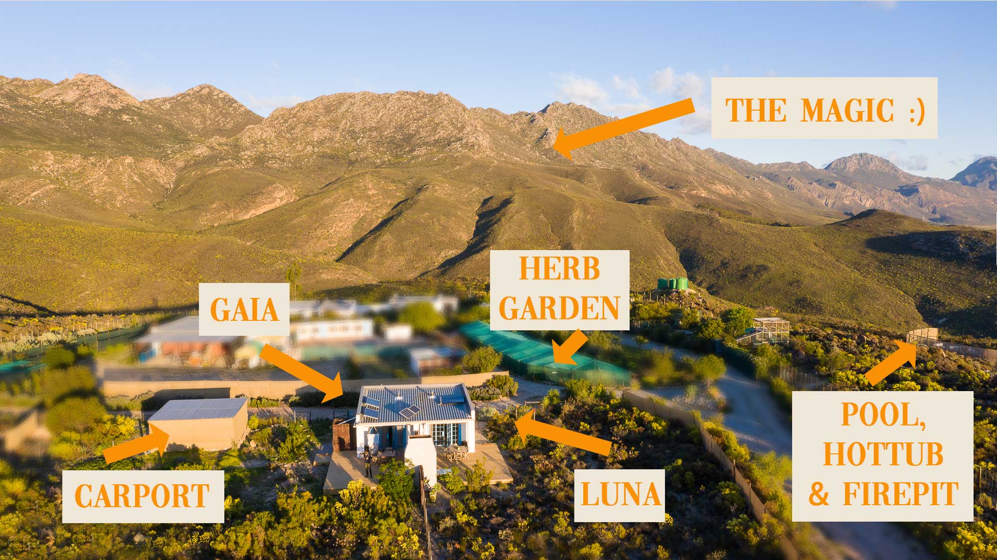 Starry Starry Night Route 62 South Africa configuration map without logo Map of property