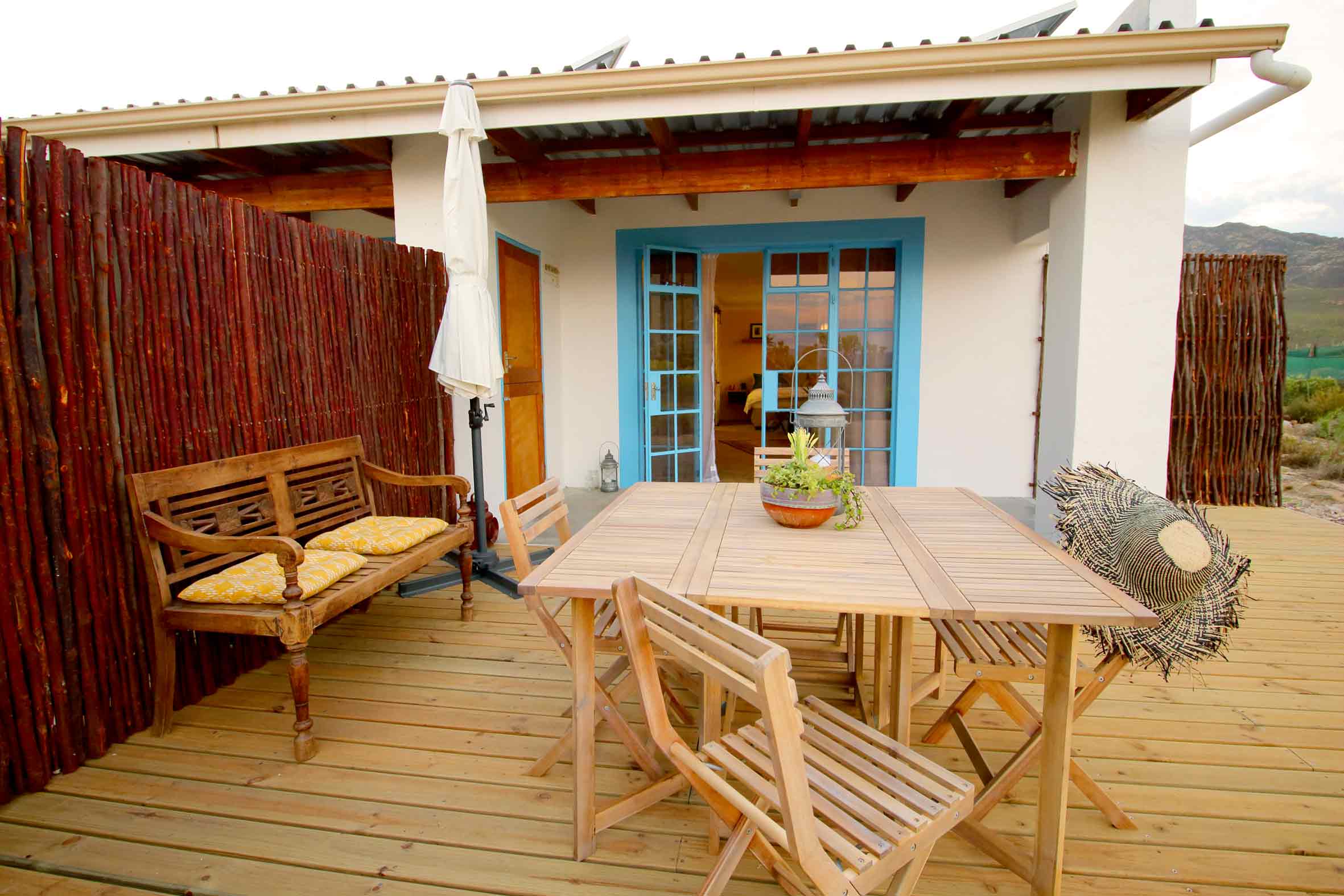 Outside deck area