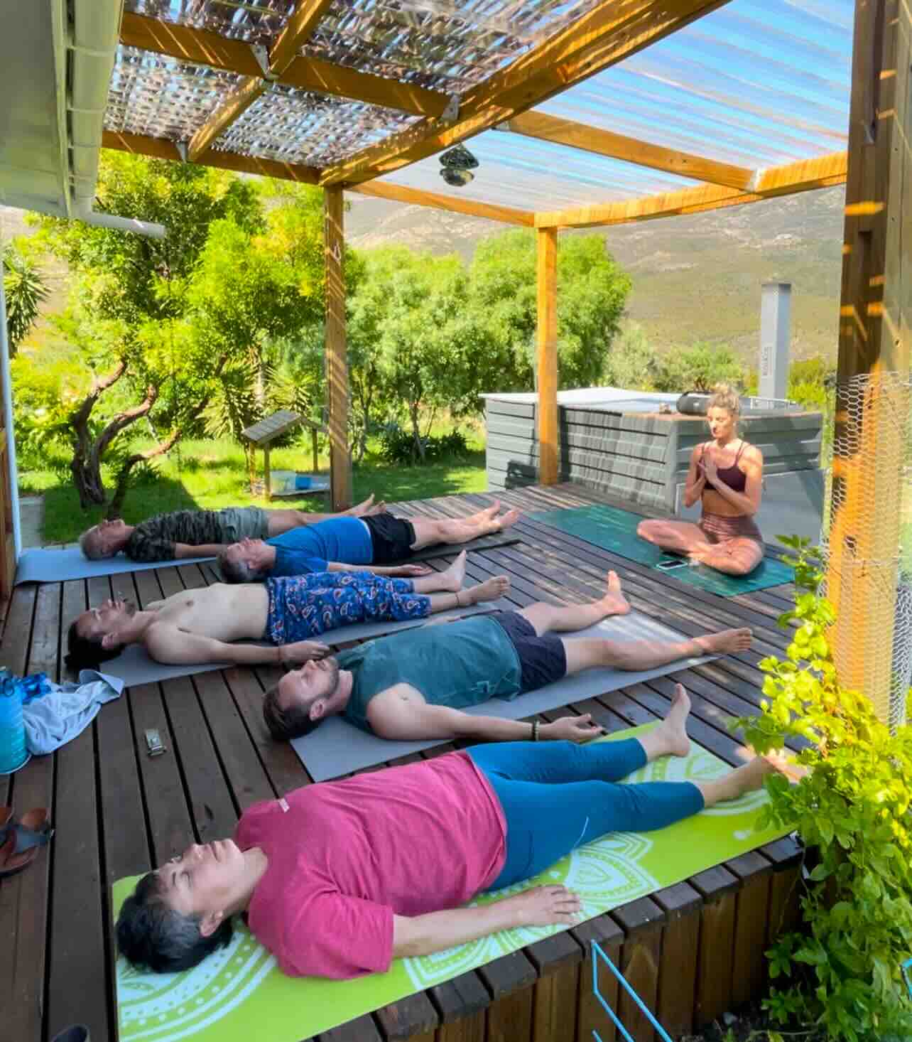 Yoga session Reconnect retreat at Starry Starry Night Breath work session