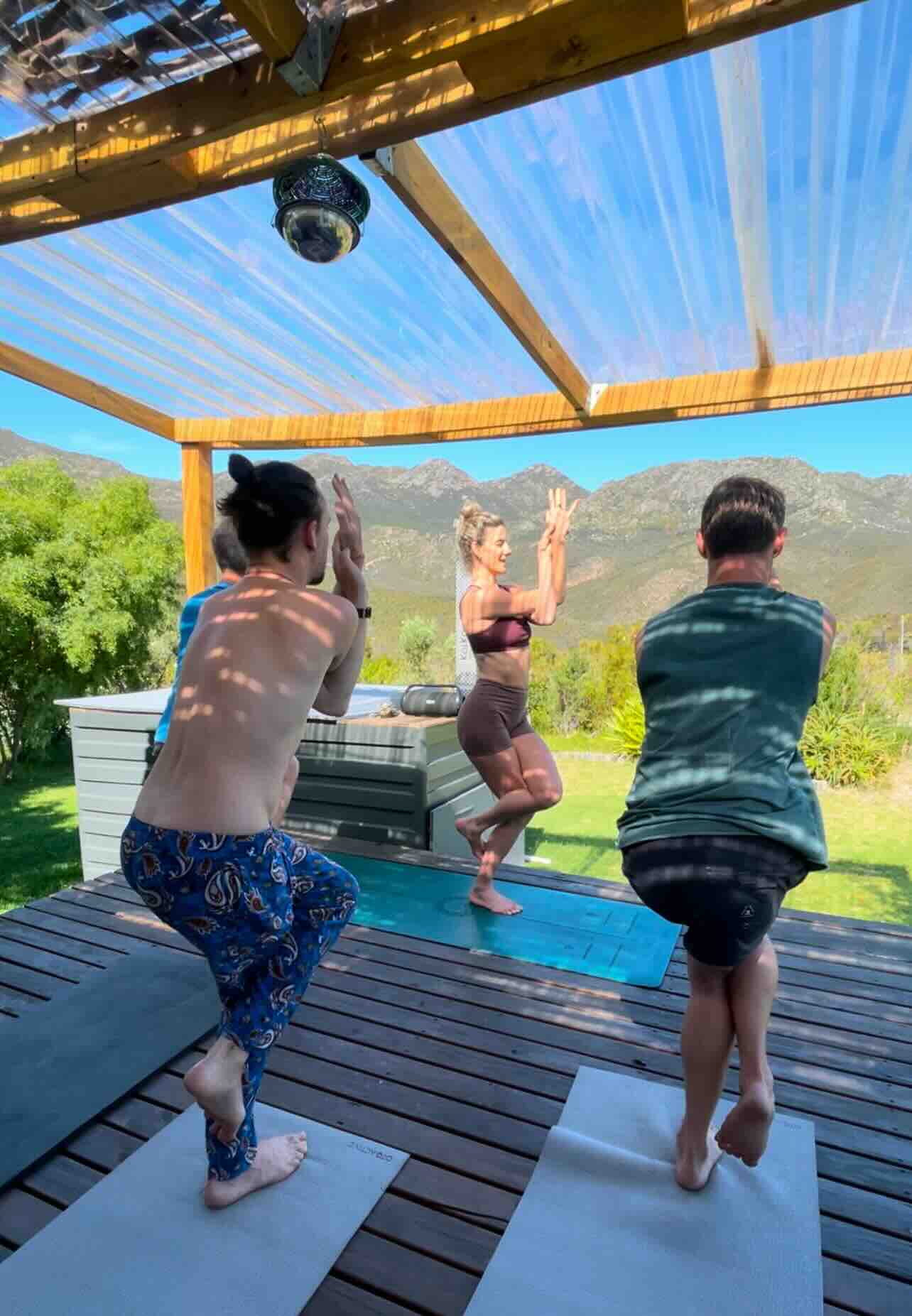 Yoga session Reconnect retreat at Starry Starry Night2 Yoga with Sam